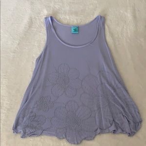 Lavender floral beaded tank